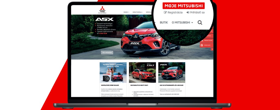 Aplikácia Moje Mitsubishi Aplikácia Moje Mitsubishi